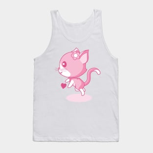 Cute pink kitten. Tank Top